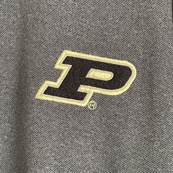 NEW Champion Purdue University Polo Shirt Men's Medium Gray Black Boilermakers - Picture 5 of 14